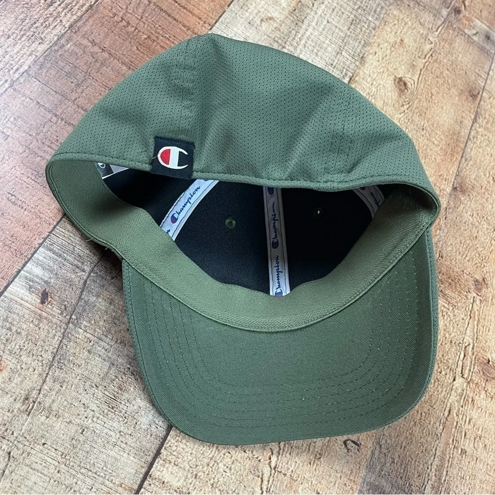 Champion Small Medium Olive Green Baseball Cap Hat Mens Earth Tone Outdoor